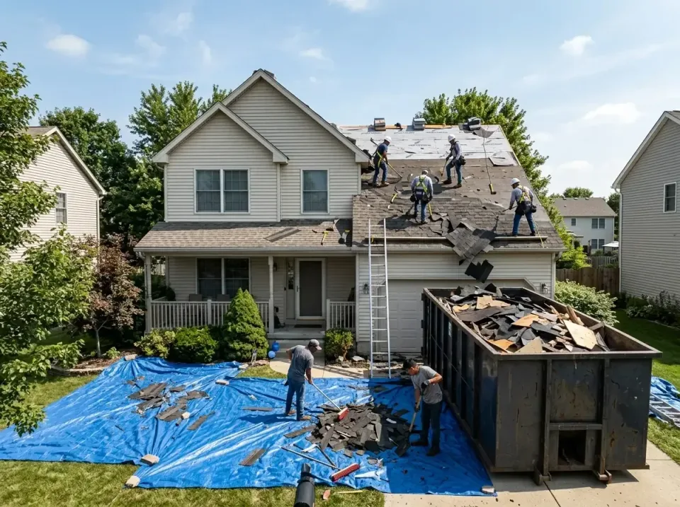 roof-replacement-debris-remova-004 — frequently asked questions, Cheapest Dumpster Rentals in Clarksville, IN